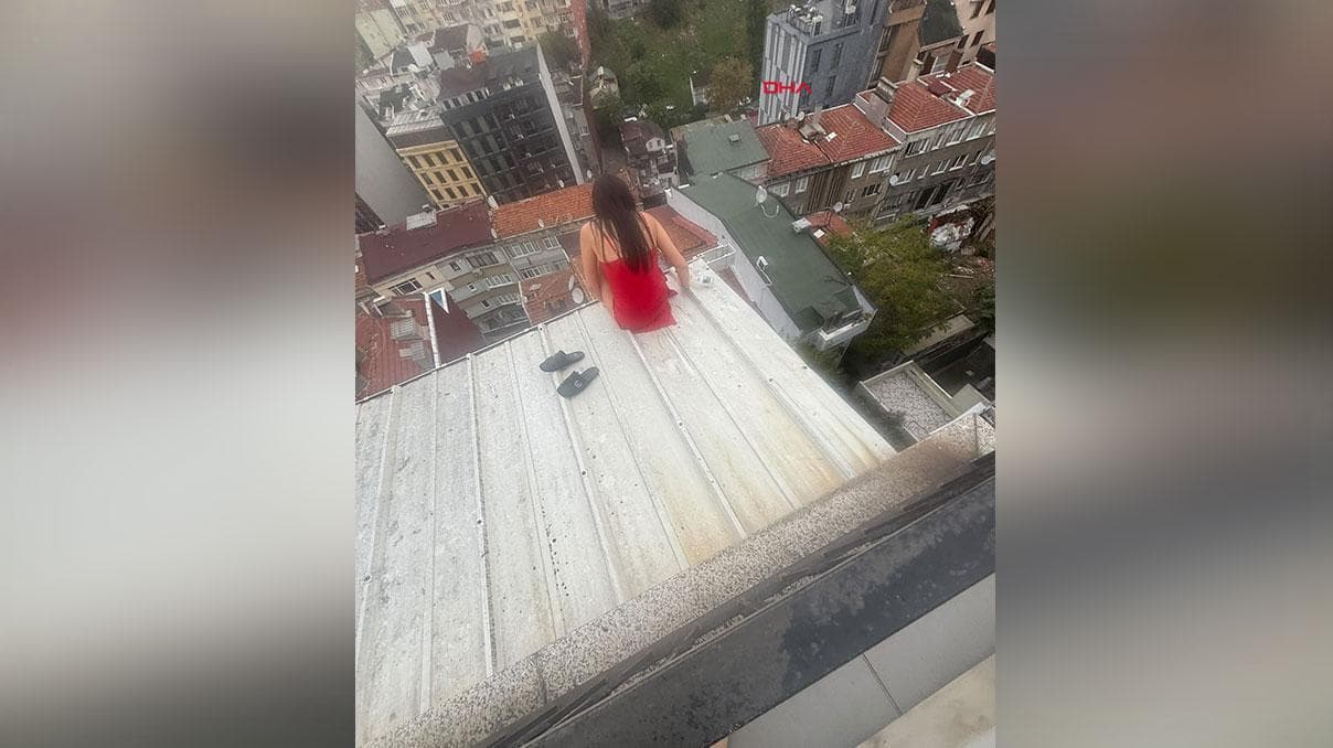 Son kare! Şişli'de çatıdan düşen Kazakistanlı kadının ölmeden önceki son görüntüsü ortaya çıktı