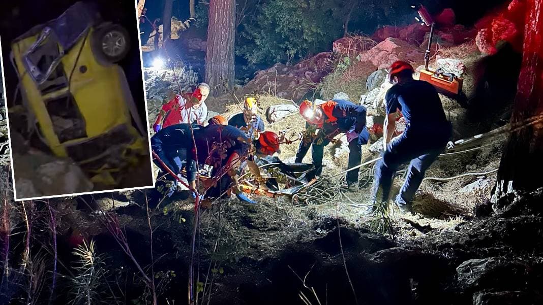 Konyaaltı’nda hafif ticari araç uçuruma devrildi: 2 ölü, 4 yaralı