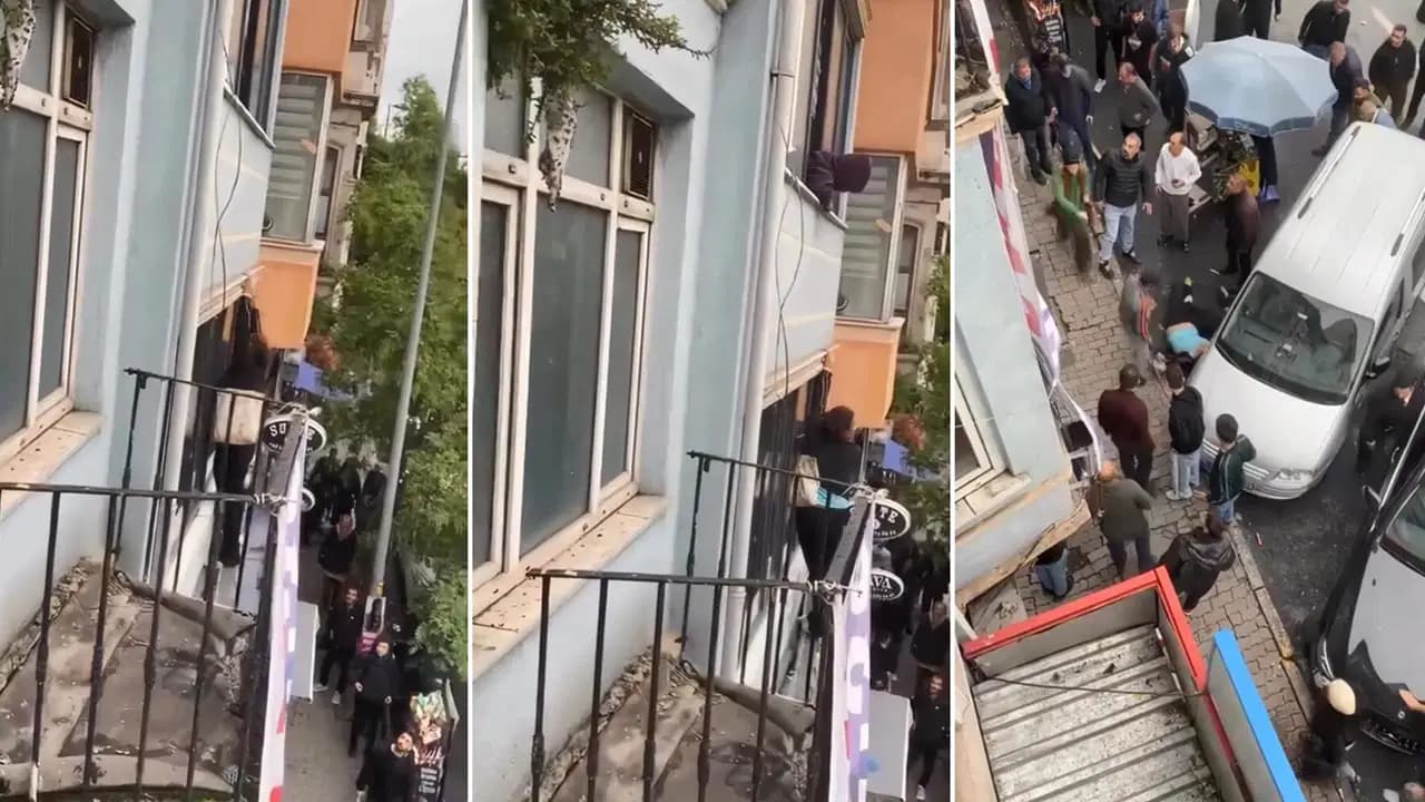 Beyoğlu’nda 'İmdat polis yok mu' diye bağırdı; çıktığı otel tabelasından düşerek yaralandı