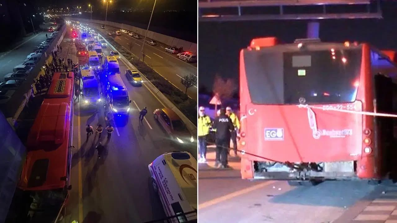Ankara'da EGO otobüsü üst geçide çarptı: 24 kişi yaralandı, inceleme başlatıldı