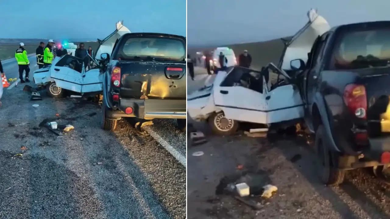 Çankırı'da feci kaza: Otomobil ile pikap çarpıştı, 1 ölü, 2 yaralı