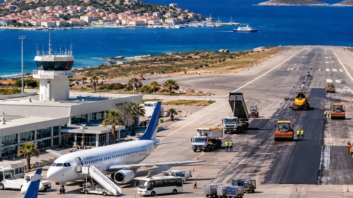 Türkiye'nin hemen karşısındaki adanın havalimanı kapanıyor